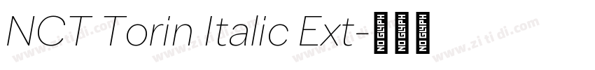 NCT Torin Italic Ext字体转换